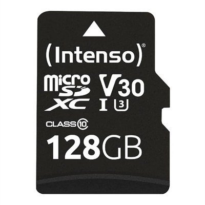 Tarjeta de memoria micro sd intenso 128gb profesional uhs - i cl10 + adaptador sd
