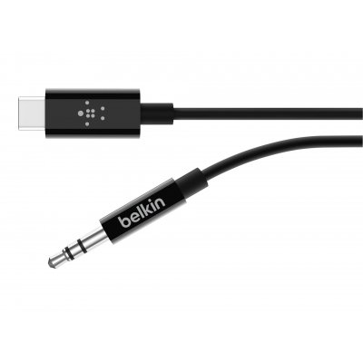 F7U079BT06-BLK cable de audio 1,8 m 3,5mm USB Tipo C Negro