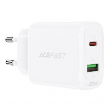 Cargador USB-C y USB 20W Acefast A25 Blanco