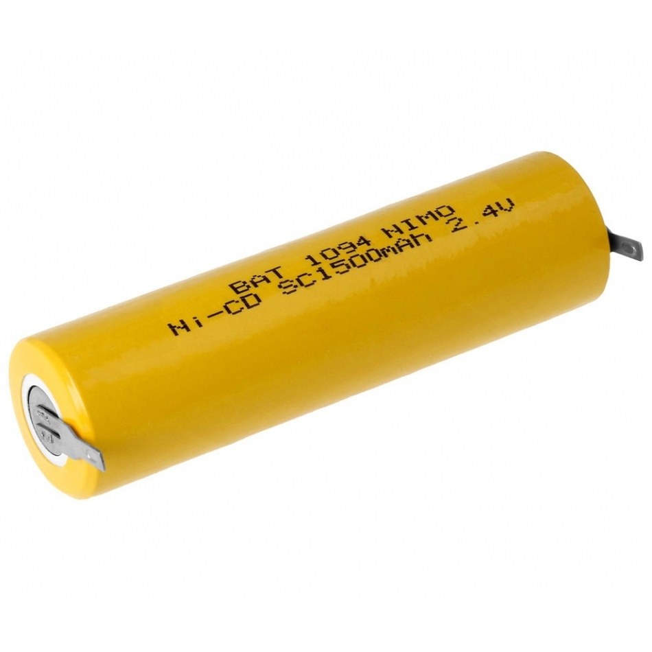 Bateria NiCd 2,4Vdc 1500mA ENSC1500HT2 22,4x85,0mm