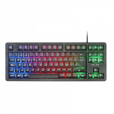 Mars Gaming MK023 Teclado Gaming - Tecnologia H-Mech RED - Iluminacion FRGB LED - Anti-Ghosting - Compatibilidad Universal - Estructura Robusta - Color Negro