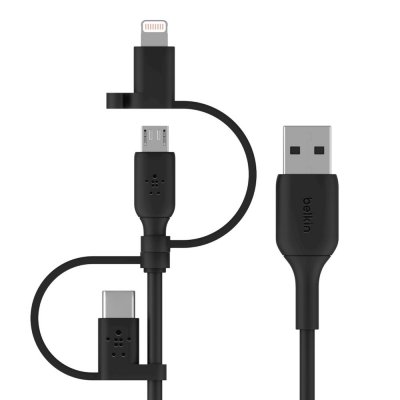 BOOST CHARGE cable USB 1 m USB A USB C/Micro-USB B/Lightning Negro