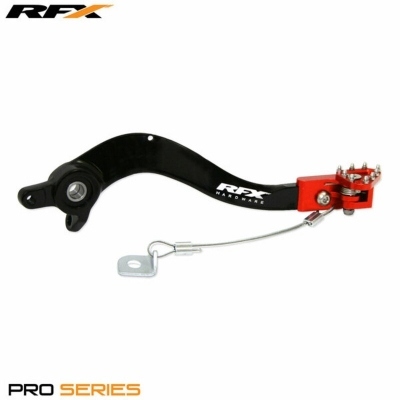 Pedal de freno trasero RFX Pro FT (negro/naranja) FXRB5050099OR