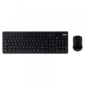 Teclado + Ratón Nilox NXKMWE0001, inalámbrico, negro