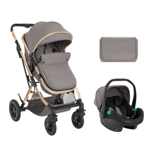 Carrito de bebé Kikkaboo 3 en 1 asiento transf. Kaia Gris Claro 2024