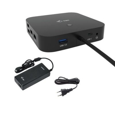 i-tec 100 W - 2 Pantallas admitidas - 4K - 3840x2160 - 2xUSB 2.0 - 3xUSB 3.0 - 3xUSB Tipo-C - 1xRJ45 - 1xHDMI - 1xDP - Thunderbolt