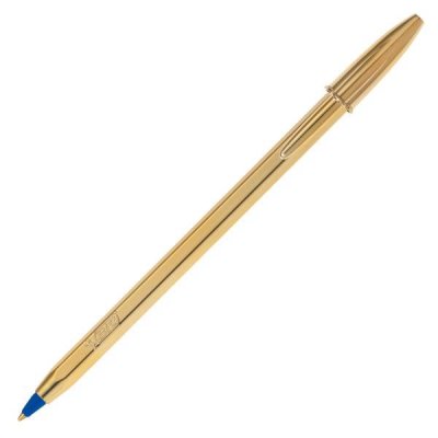 Bolígrafo de Tinta de Aceite Bic Cristal Celebration Oro 9213401/ Azul