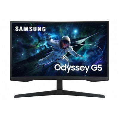 68,6cm/27 (2560x1440) Samsung Odyssey G5 S27CG552EU 16:9 QHD Curved 1ms 165Hz HDR10 HDMI DP Black