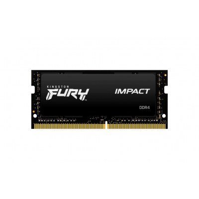 Memoria ram ddr4 32gb kingston - 3200mhz - pc4 - 25600 - fury impact - sodimm - negro - 1.2v
