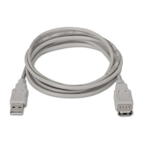 Aisens Cable Usb 2.0 Tipo A/M-A/H Beige 3M