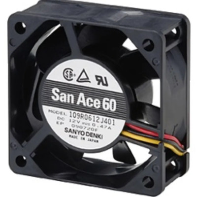 VENTILADOR 12Vdc 60x60x25mm 5,64W 3 Cables BOLAS Sanyo