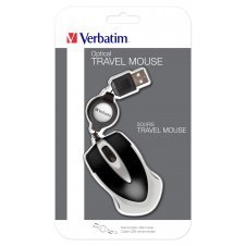 Raton Verbatim Ratón óptico de viaje Go Mini: Negro 49020