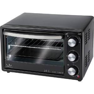 Horno compacto de sobremesa mini Jata HN916, 16 litros, 1200W, negro