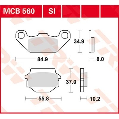 Pastillas de freno metal sinterizado SV TRW MCB560