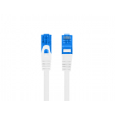 CABLE RED LANBERG LATIGUILLO CAT.6A S/FTP LSZH CCA 0.5M BLANCO FLUKE PASSED