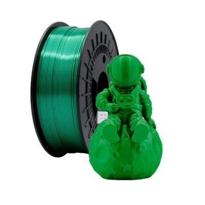 Filamento 3D PLA SILK - Diametro 1.75mm - Bobina 1kg - Color Verde