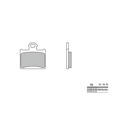 Pastillas de freno sinterizadas Brembo 07GR16SD 07GR16SD