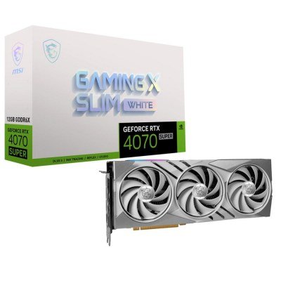 Tarjeta grafica msi rtx 4070 super gaming x slim white 12gb gddr6x