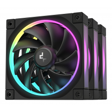 DeepCool FL12-3 in 1 Carcasa del ordenador Ventilador 12 cm Negro 3 pieza(s)