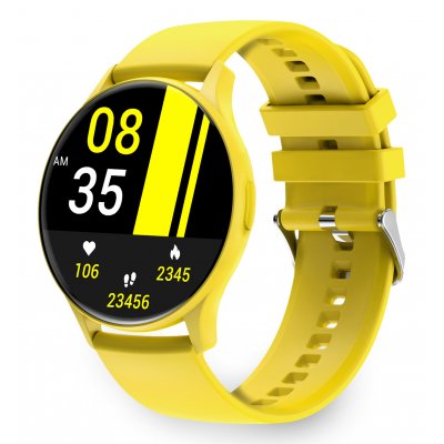 Smartwatch Core, Pantalla AMOLED 1,43, Aut. 5días, Modos deporte y salud, Llamadas, Asistentes voz, Sumergible, Amarillo