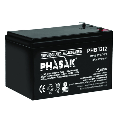 Bateria phasak phb 1212 compatible para sais 12ah 12v acido - plomo