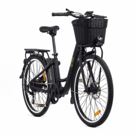 Bicicleta eléctrica Youin BK2226B PARIS, ruedas 26", autonomía 40 km, motor 250W, cambio Shimano, 6 velocidades, negro