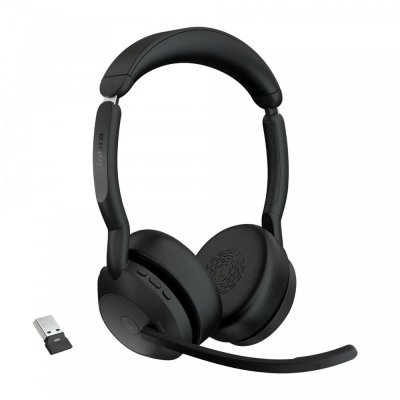 Auriculares jabra evolve2 55 ms stereo inalambrico negro