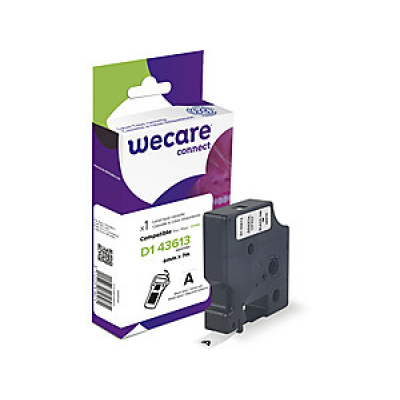ARMOR WECARE Etiqueta Blanca Texto negro para DYMO D1 43613 6mmx7m