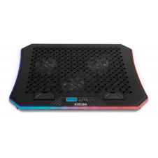 Krom Kooler Base refrigerante almohadilla fria 19p iluminacion multicolor negro