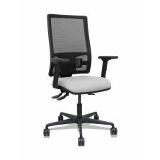 Piqueras y Crespo Silla Bormate asincro malla negra asiento bali gris claro brazos 2D ruedas 65mm