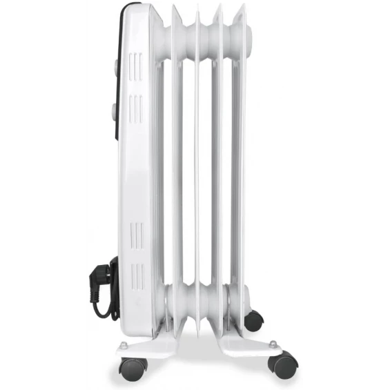 Radiador de aceite Orbegozo RF 1000, 1.000 W, 5 elementos, 2 potencias, termostato regulable, blanco - imagen 2