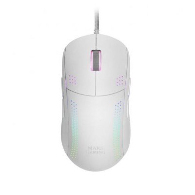 Ratón Gaming Mars Gaming MMPRO/ Hasta 32000 DPI/ Blanco