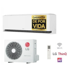 Aire acondicionado split 1x1 LG MAGNA12SX.SET, 3010 frigorías, 3191 calorías, clase A++/A+++, 19dB, Inverter, R32, WiFi, blanco