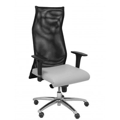 Sillon Albacete malla similpiel gris claro