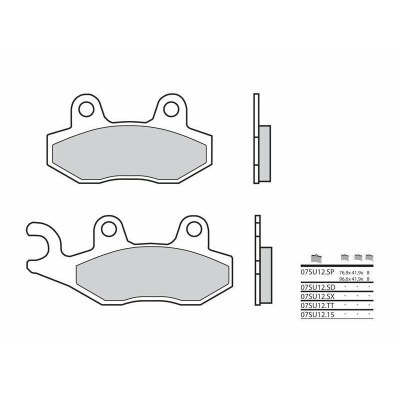 Pastillas de freno orgánicas Brembo 07SU12TT 07SU12TT