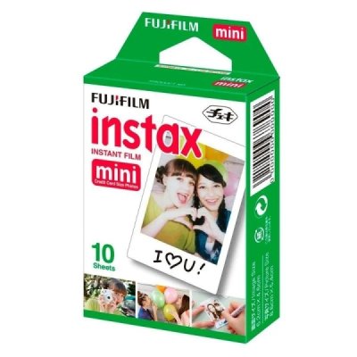 Películas Fujifilm Instax Mini - Pack de 10 unidades | Compatibles con cámaras Instax Mini | Tamaño de imagen 46x62 mm | Revelado instantáneo