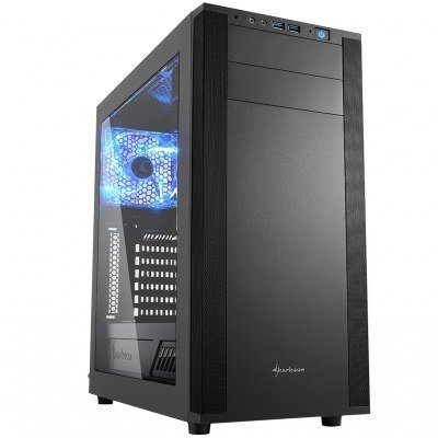Caja sharkoon m25 - w atx 2xusb3.0 sin fuente negro
