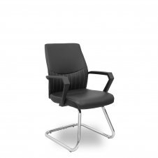 Piqueras y Crespo Sillón confidente patín Opti520PA similpiel negro