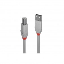 Lindy 36681 cable USB 0,5 m USB 2.0 USB A USB B Gris