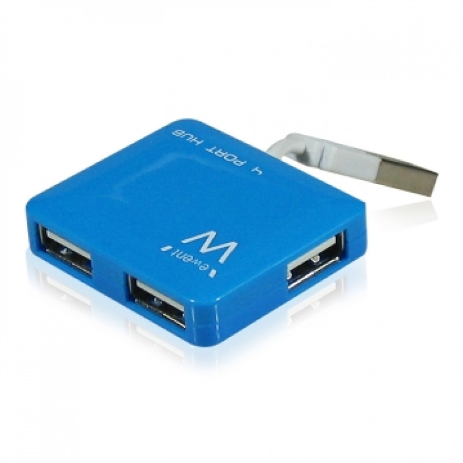 Mini Hub USB con 4 puertos Azul EW1126