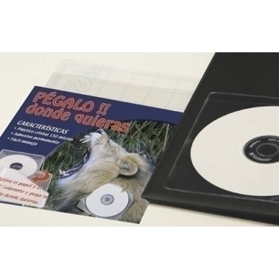 FUNDA CD/DVD IBERP. 130x130 ADHES. P/100