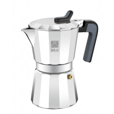 CAFETERA BRA DELUXE2 ALUMINIO 9T VITRO
