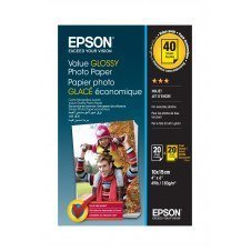 Epson Value Glossy Photo Paper - 10x15cm - 2x 20 Hojas (BOGOF)