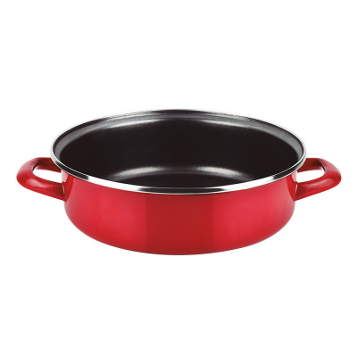 Tartera optimax roja acero esmaltado aisi 430 ø24 cm