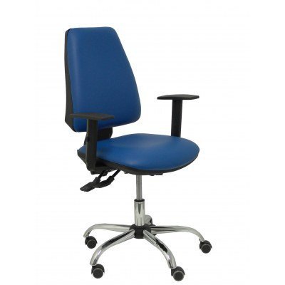 Silla Elche S 24 horas similpiel azul