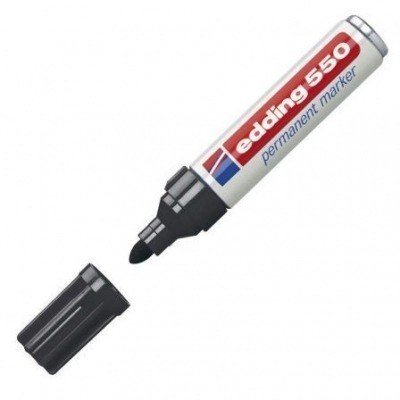 Rotulador Permanente Edding 550/ 3mm/ Negro