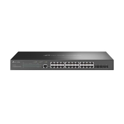 TP-Link - JetStream TL-SG3428XMP switch Gestionado L2+ Gigabit Ethernet (10/100/1000) Energía sobre Ethernet (PoE) 1U Negro