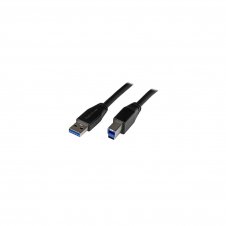 StarTech.com Cable Activo USB 3.1 SuperSpeed de 5 metros - Usb A Macho a Usb B Macho - negro