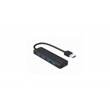 Gembird UHB-U3P4P-02 hub de interfaz USB 3.2 Gen 1 (3.1 Gen 1) Type-A 5000 Mbit/s Negro