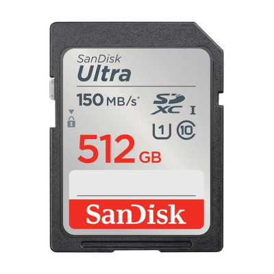 Tarjeta de memoria secure digital sdxc sandisk ultra - 512gb - clase 10 - sdxc - 150mb - s